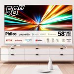 Fast Smart TV Philco 58” PTV58GAGSKSBL 4K