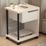 Mesa de Cabeceira com 1 Gaveta Design Estilo USB – Perola