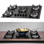 Cooktop Esmaltado 5 Bocas Preto a gás – SUGGAR