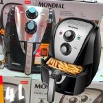 Fritadeira Sem Óleo Air Fryer 4L, Mondial, Preto/Inox, 1500W, 110V