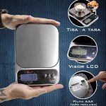 Balança digital Pró para Cozinha pró 5 kg, Prata, Euro Home