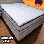 Cama Box Casal (Box + Colchão) Gazin de Mola – 59cm de Altura Diamond Blue