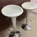 Banqueta Alta Giratória Branca 2 Peças Otello