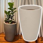 Vasart Malta Vaso de Flores Cone, Granito Areia, 38x55cm