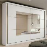 Guarda-roupa Casal com Espelho 2 Portas de Correr – 6 Gavetas Lopas Toronto Plus