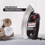 BLACK+DECKER Ferro de Passar Metálico a Seco 1100W Preto 127V
