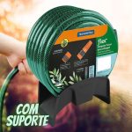 Tramontina Mangueira Flex Para Jardim, 15M Con Esgates Rosqueados, Esguicho E Suporte