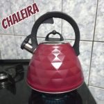 Chaleira Brinox Inox com Apito Vermelho Fosco – 2,7L Diamond
