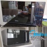 Forno Micro-ondas 27L Prata Espelhado Midea LED 127V MXSA27S1