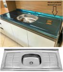 Pia de Cozinha Inox 120x52cm Ghel Plus – 00823/120
