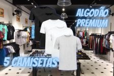 Kit 5 Camisetas Masculinas Básicas 100% Algodão Penteado
