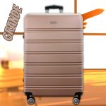 Mala Rígida De Fibra 360° Tamanho Grande – Gladiador – A3G (Rose Gold)