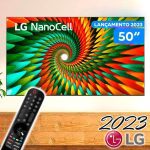 Smart TV 50″ 4K LG NanoCell 50NANO77SRA Bluetooth ThinQ AI Alexa Google assistente Airplay 3 HDMI, Light Black