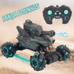 Carrinho de Controle Remoto Tanque de guerra lança bolinhas de gel
