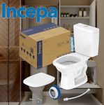 Kit Vaso Sanitário com Caixa Acoplada e Assento Art Incepa, Cor: Branco