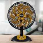 Ventilador de Mesa, Neo Air 15, Preto/Dourado, 220v, Mallory