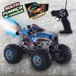 CARRINHO DE CONTROLE REMOTO BIG MONSTER SOLTA FUMAÇA COM AJUSTE DE ALINHAMENTO