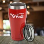 Coca-Cola Copo de aço inoxidável, vermelho, 680 g