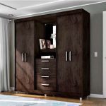 Guarda-roupa Casal com Espelho 4 Portas 4 Gavetas – Araplac Pequim