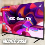Smart TV LED 43″ Full HD AOC 43S5135/78G – Roku TV, Wifi, Conversor Digital, USB, HDMI