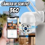 Câmera IP Sem Fio de Segurança Externa HD IP66 360 Graus