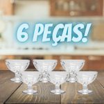 Jogo de Taças de Sobremesa de Vidro 160ml – 6 Peças Haus Concept Gelato