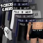 Kit 9 Cuecas Polo Boxer Adulto Masculinas Wear