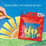 Canetinha Vai e Vem 12 Cores, Faber-Castell