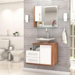 Gabinete para Banheiro C/cuba L38 e Espelheira