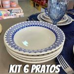Conjunto com 6 Pratos Fundo Biona Donna