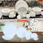 Aparelho de Jantar Chá e Café 42 Peças Haus – Cerâmica Branco Redondo Soho