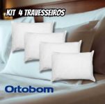 Kit Travesseiro Ortobom de Cabeça Poliéster – Nápoles 4 Unidades