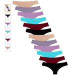 Kit 12 Calcinha Tanga Sem Costura Corte a Laser Moda Íntima QLC SPORT