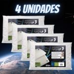 kit 4 pçs travesseiro nasa up 3 p/fronhas 50×70 cm – Fibrasca, Branco