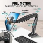 ELG Suporte Ergonômico Articulado de Mesa com Pistão a Gás 17” a 35”