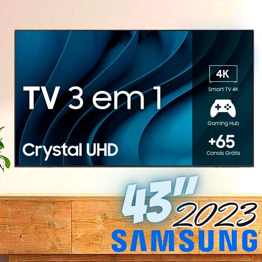 Samsung Smart Tv 43'' Crystal Uhd 4k 43cu8000 - Adoro Promoção