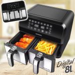 Air Fryer Mondial – Dual Duplo Cesto Preta 8L 110V