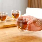 Jogo de Copos de Vidro de Café 80ml 4 Peças Nell Parede Dupla