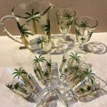 Conjunto Jarra com 6 Taças de Cristal Palm Hand Painting 1,3L/240ml – Lyor