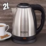 Chaleira Elétrica Térmica Ce-06 Pratic Inox 2 Litros Mondial Cor Preto e Inox 127V