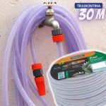 Mangueira Flex para Jardim, com Engates Rosqueados e Esguicho, Tramontina, 30M