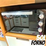 Forno de Bancada Elétrico Full Glass Espelhado PFE50PE 50L 127V