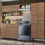 Armário de Cozinha Completa com Armário e Balcão 229cm Emilly Madesa