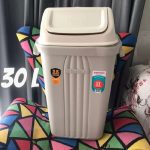 Lixeira Basculante Plástica, 30L, Branco, Sanremo