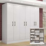 Guarda-roupa Espresso Móveis Paris de mdp com 6 portas de dobradiças
