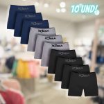 Kit Com 10 Cuecas Box Masculino Algodão Boxer Confortável Zorba