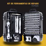 Conjunto de chaves de fenda de precisão 115 em 1 kit de ferramentas de reparo