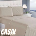 Jogo de Cama Casal Queen King Lençol Fronhas 400 Fios 4 Peças Ponto Palito