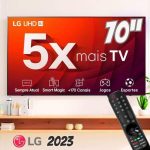 Smart TV 70” 4K UHD LED LG 70UR8750 – Wi-Fi Bluetooth Alexa 3 HDMI IA