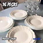 Aparelho de Jantar Pétala 16 Peças com Taças – Nadir
